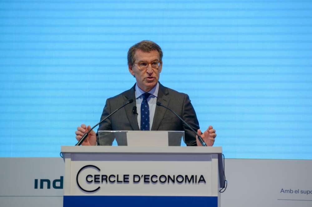 Alberto Núñez Feijóo, presidente del PP, en la reunión del Cercle de 2022. Imagen: Cercle d'Economia