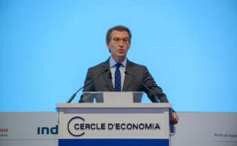 Alberto Núñez Feijóo en su debut en las jornadas del Cercle de forma presencial. Imagen: Cercle d'Economia.