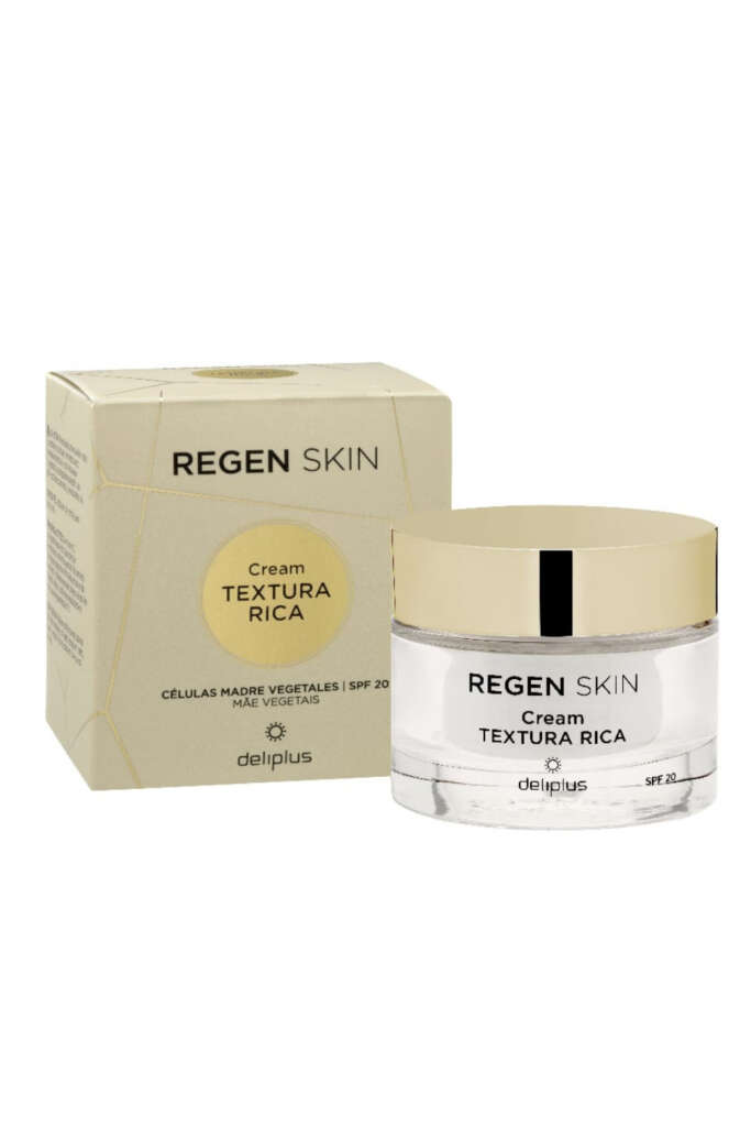 La crema facial Regen Skin de Mercadona, en un bote transparente.