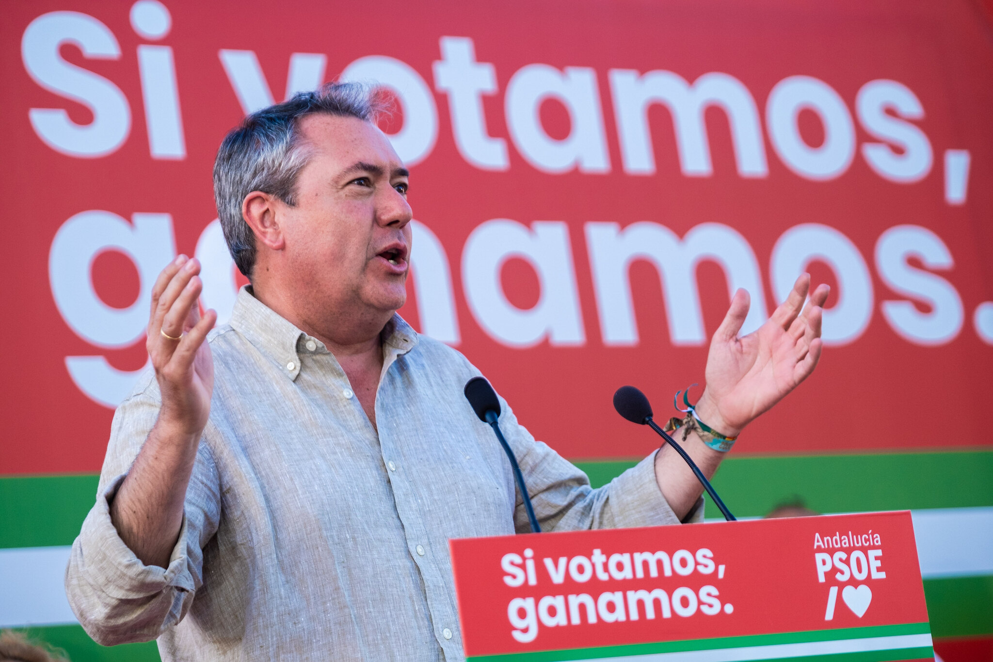 Juan Espadas, mitin campaña 19J