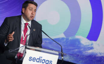 MADRID, 31/05/2022.- El presidente de Sedigas, Joan Batalla, interviene en la clausura de la reunión anual de la patronal gasista estes martes en Madrid. EFE/ Mariscal