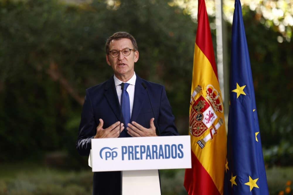 El líder del PP, Alberto Núñez Feijóo. EFE/ Rodrigo Jiménez