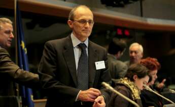 El presidente del Consejo de Supervisión del Banco Central Europeo (BCE), Andrea Enria. EFE/OLIVIER HOSLET