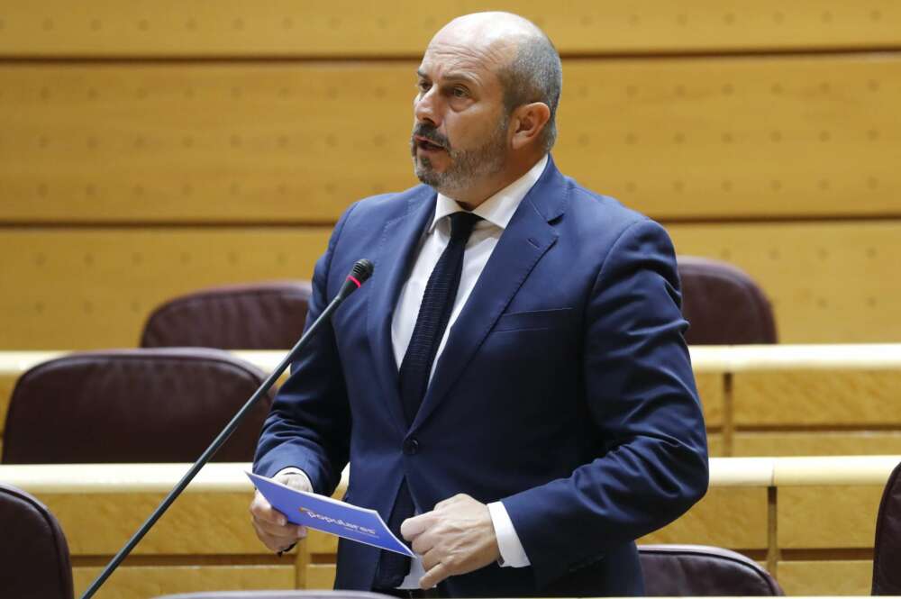 GRAF1317. MADRID, 05/05/2020.- El senador popular Pedro Manuel Rollán interviene este martes en la sesión de control al Gobierno en el Senado. EFE/Ballesteros POOL