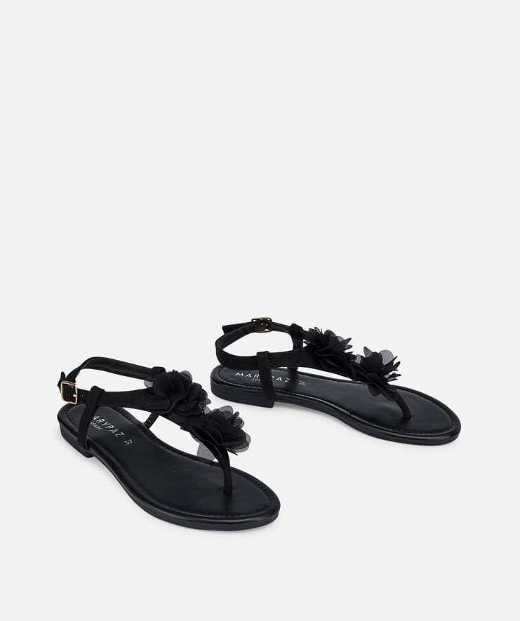 flojo Saludo imagen Las sandalias planas negras más cómodas y combinables de MaryPaz por menos  de 16 euros - Economía Digital