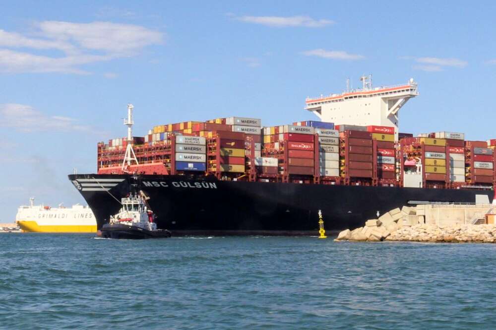 Buque MSC Gulsun en el Puerto de Valencia