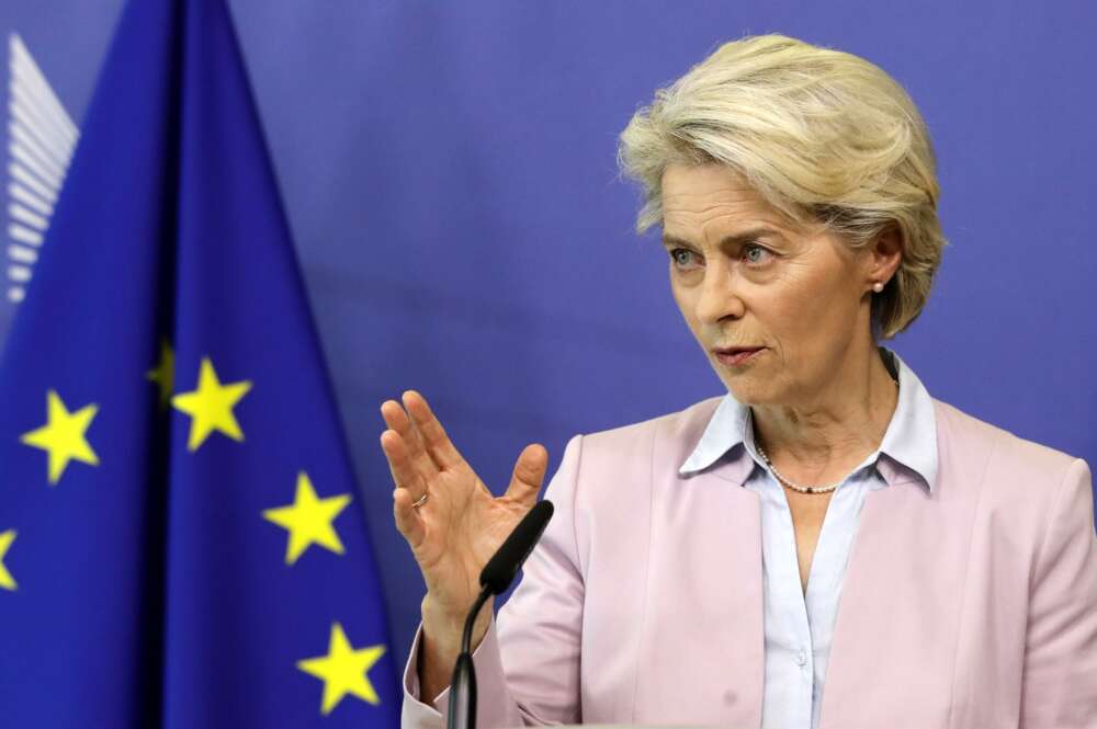 La presidenta de la Comisión Europea, Úrsula von der Leyen. EFE/EPA/OLIVIER HOSLET