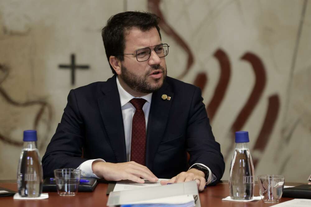 El presidente de la Generalitat, Pere Aragonès. EFE/Quique García.