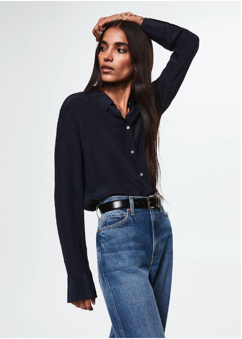 Camisa 100% seda Mango