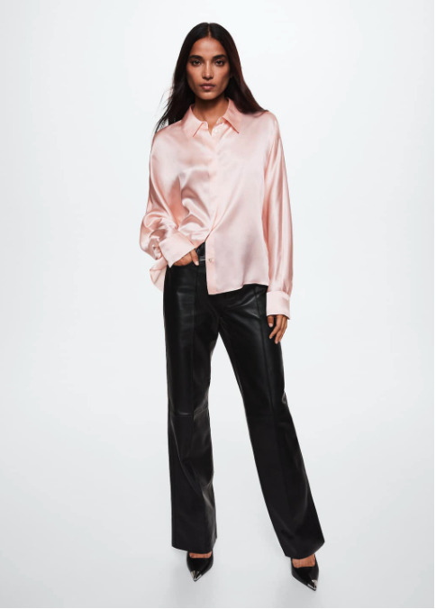 Camisa 100% seda Mango