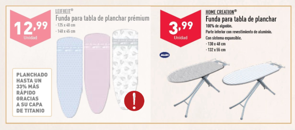 Funda plancha Aldi