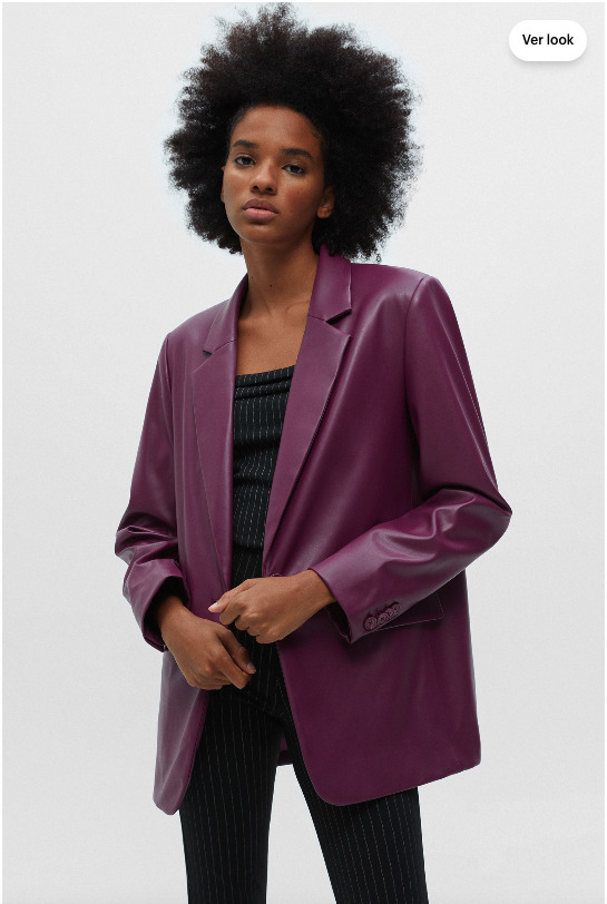 Blazer efecto piel Pull&Bear