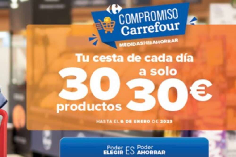 Oferta Carrefour 30 productos 30 euros