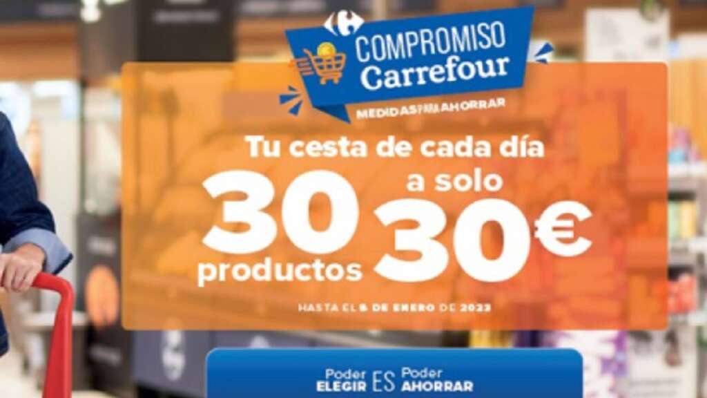 Oferta Carrefour 30 productos 30 euros