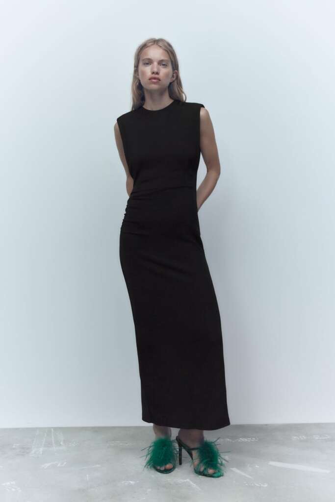 Vestido drapeado Zara