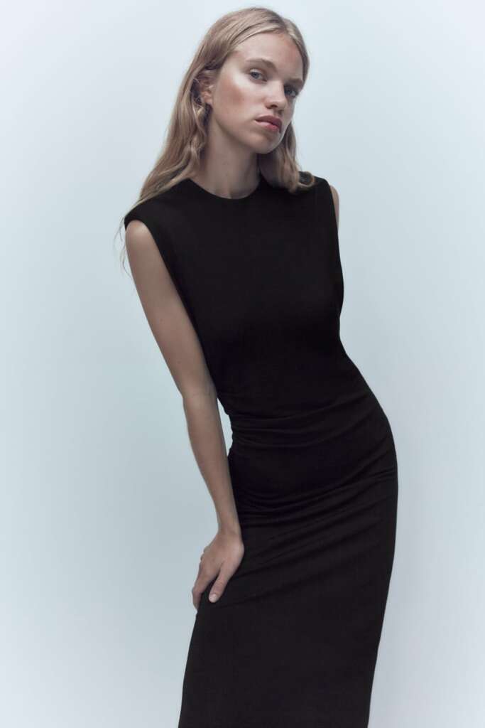 Vestido drapeado Zara