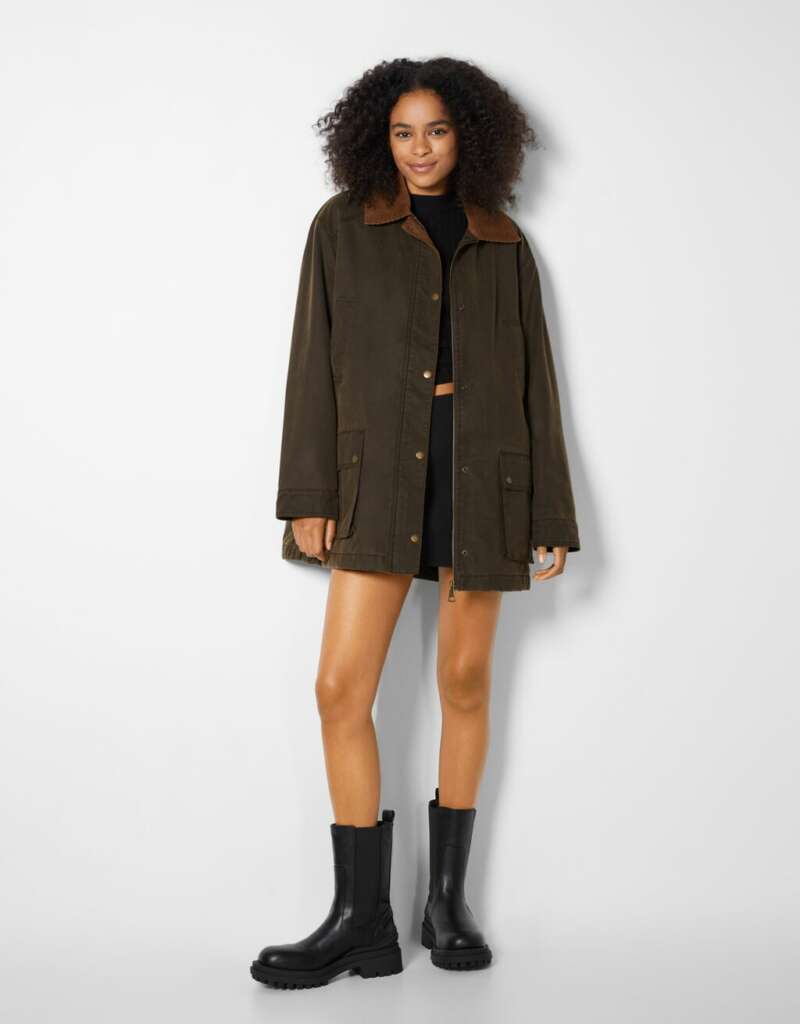 Parka encerada Bershka