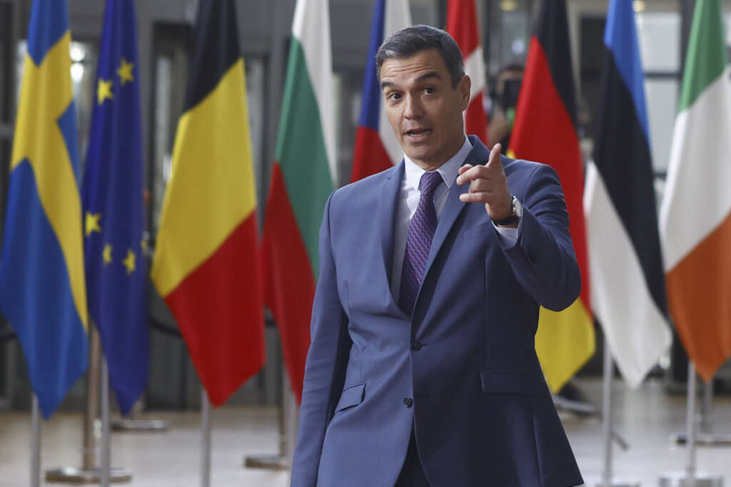 Pedro Sánchez este jueves en Bruselas. EFE/EPA/STEPHANIE LECOCQ