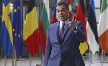 Pedro Sánchez este jueves en Bruselas. EFE/EPA/STEPHANIE LECOCQ