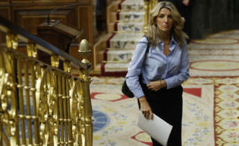 La vicepresidenta segunda del Gobierno, Yolanda Díaz, en una imagen de archivo en el Congreso de los Diputados . EFE/ Mariscal