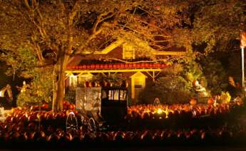 Casa con decoración de Halloween