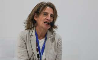 La vicepresidenta tercera y ministra para la Transición Ecológica, Teresa Ribera, en la COP27 en Egipto. Foto: EFE/EPA/SEDAT SUNA