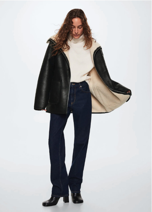 Abrigo borrego Mango