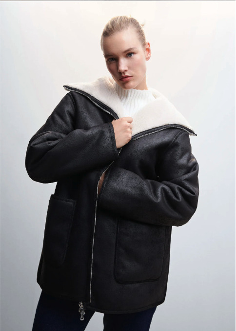 Abrigo borrego Mango