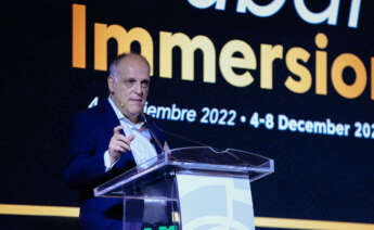 Javier Tebas, presidente de LaLiga, donde CVC ha invertido 2.000 millones.