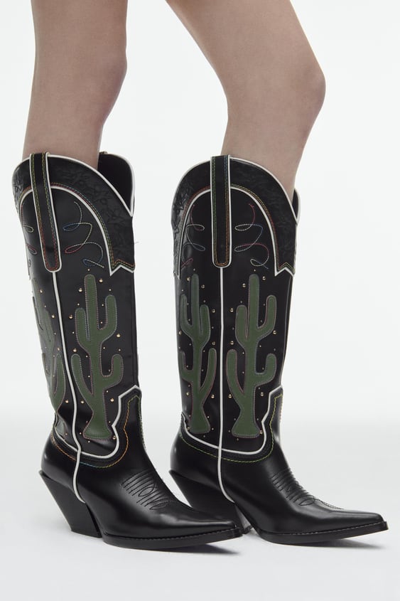 botas cowboy cactus Zara