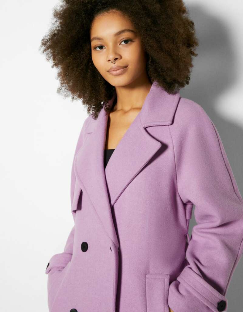Abrigo trench Bershka