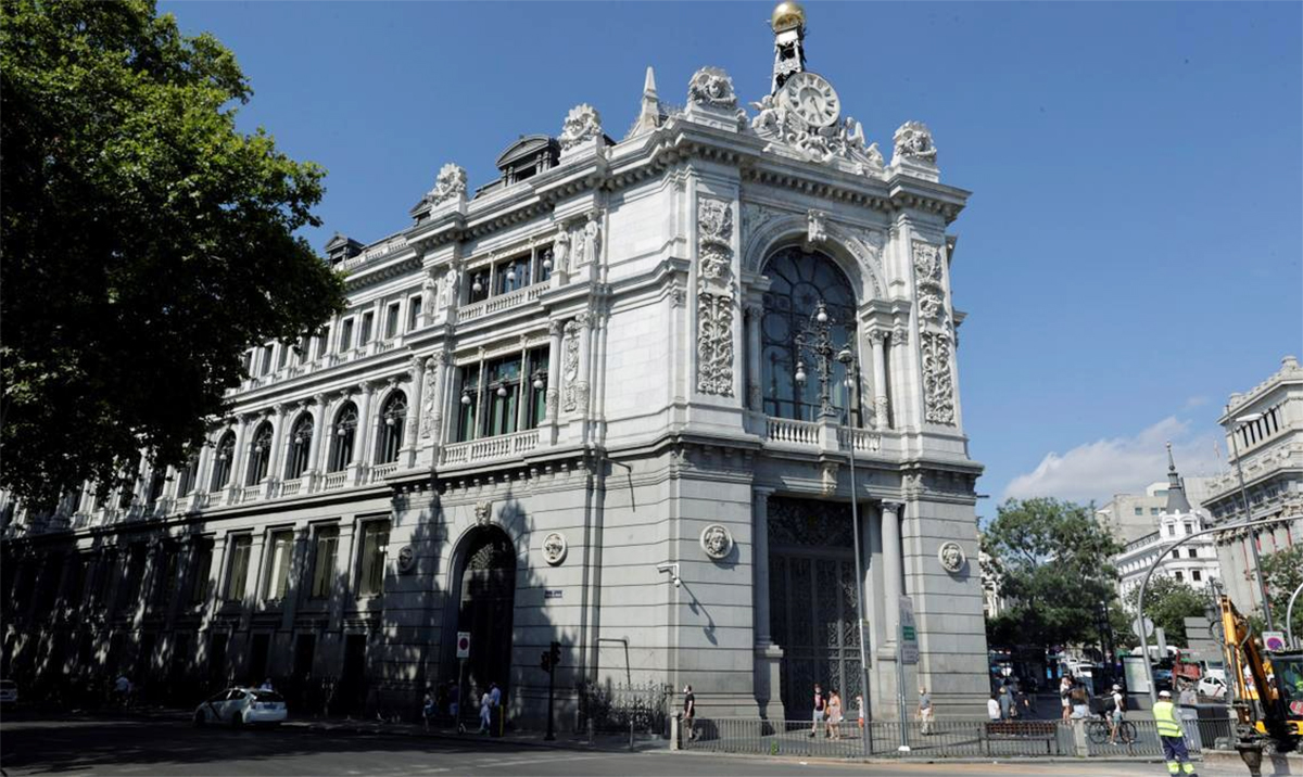 Sede del Banco de España en Madrid. Letras del Tesoro
