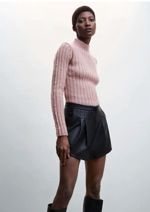 Jersey canalé perlas Mango