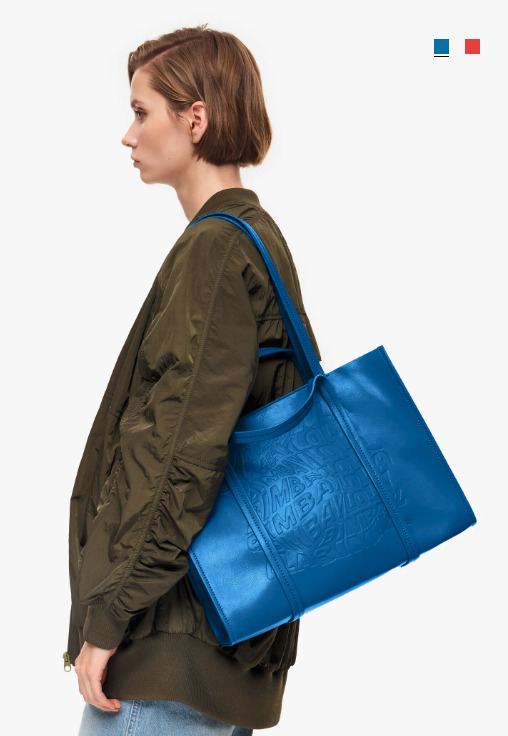 bolso shopper azul bimba y lola