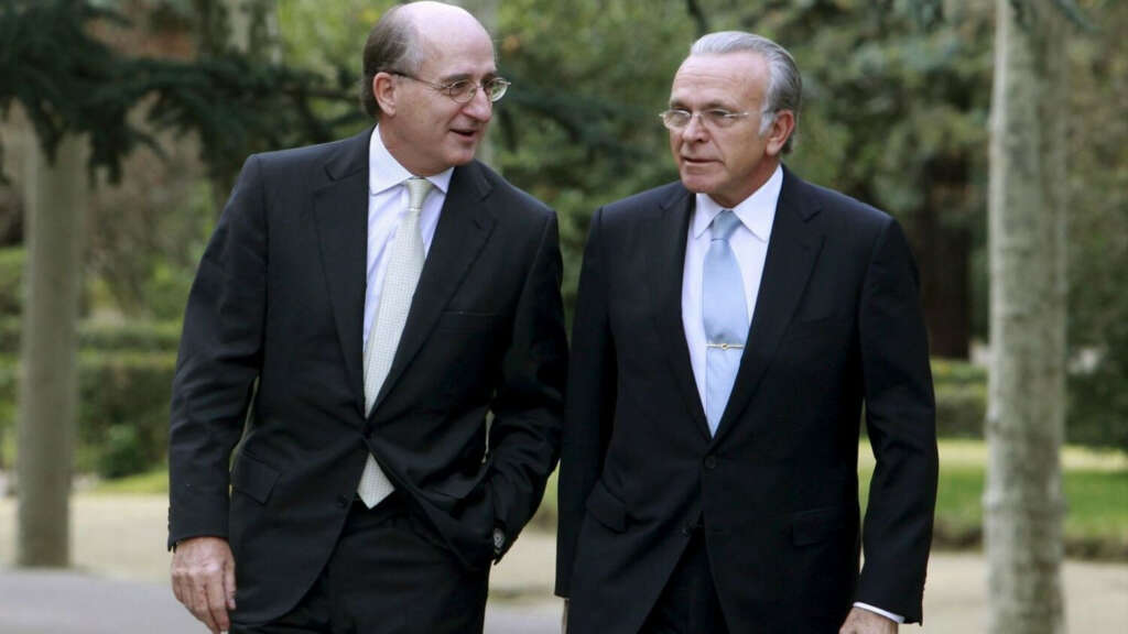 El expresidente de Repsol, Antoni Brufau y el expresidente de Caixabank, Isidro Fainé. EFE/Archivo/Angel Díaz