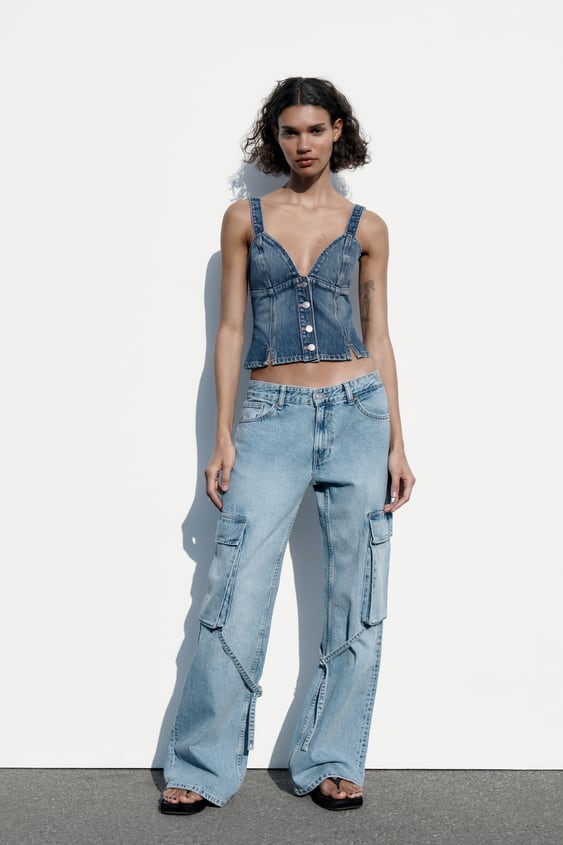 jeans cargo zara
