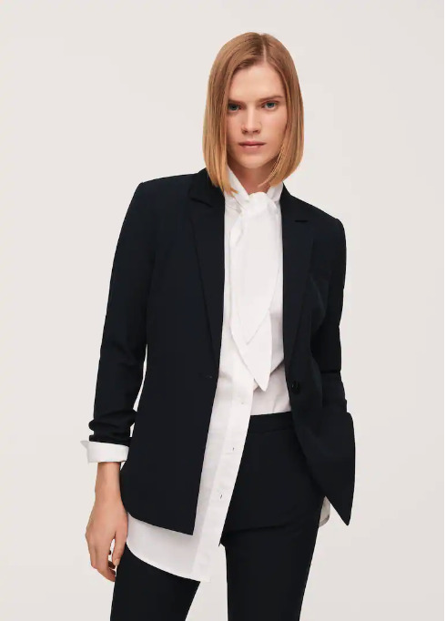 blazer entallada mango outlet