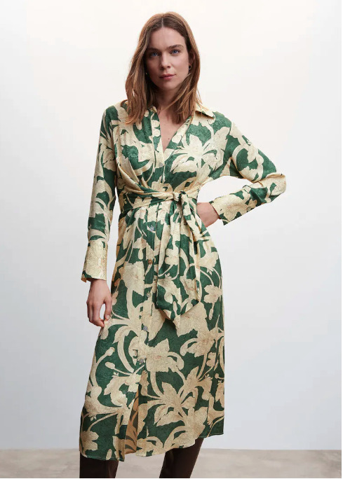 vestido estampado Mango