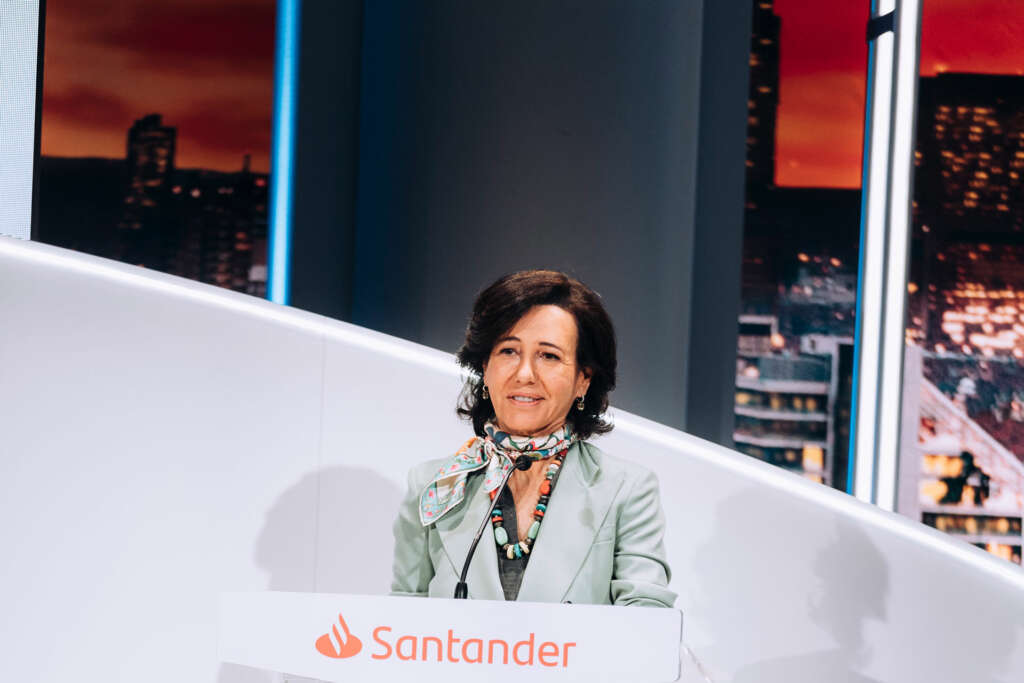 Ana Botín, presidenta de Santander, en el Día del Inversor 2023.