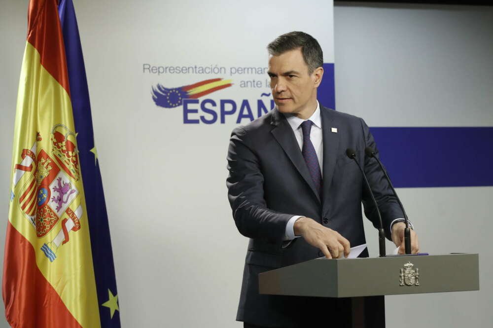 El presidente del Gobierno, Pedro Sánchez. EFE/EPA/OLIVIER HOSLET