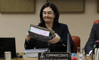 La presidenta de la Comisión Nacional de los Mercados y la Competencia (CNMC), Cani Fernández. EFE/ J.J.Guillen