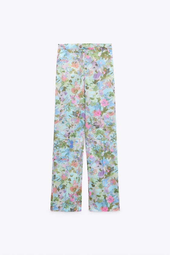 pantalón satinado zara