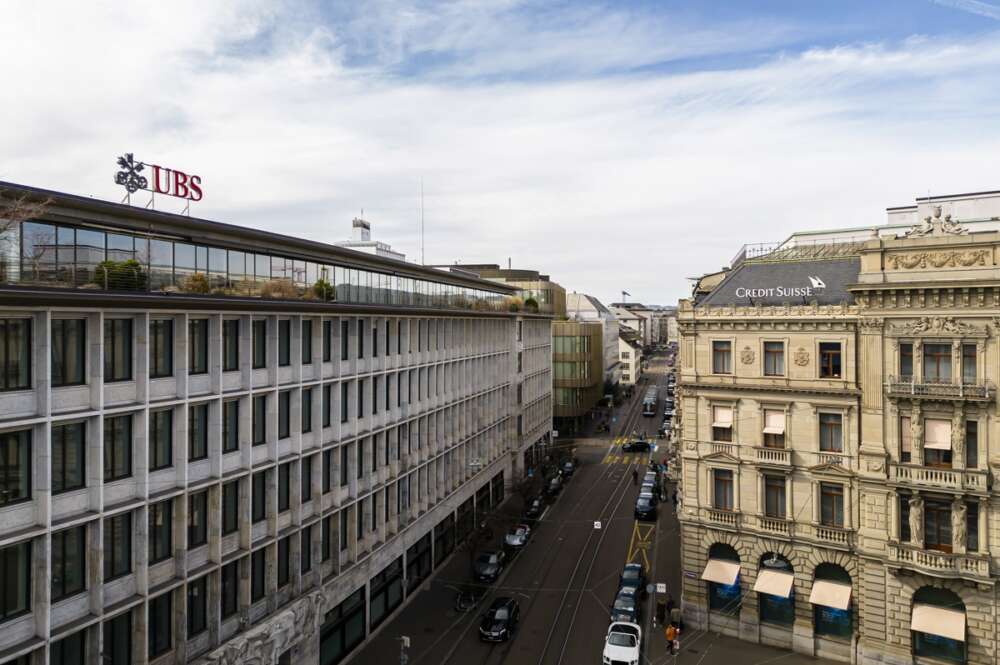 Imagen de los edificios de USB y Credit Suisse en Zurich, Suiza. EFE/EPA/MICHAEL BUHOLZER