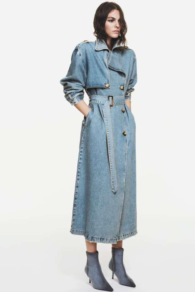 trench denim zara