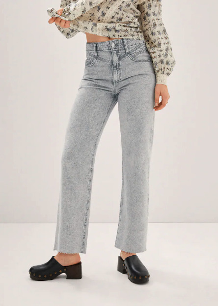 pantalón gris mango