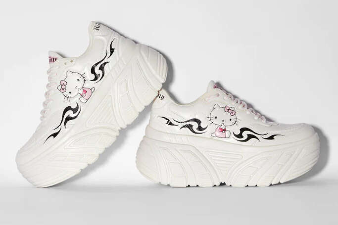 Las zapatillas con plataforma de Hello Kitty de Bershka