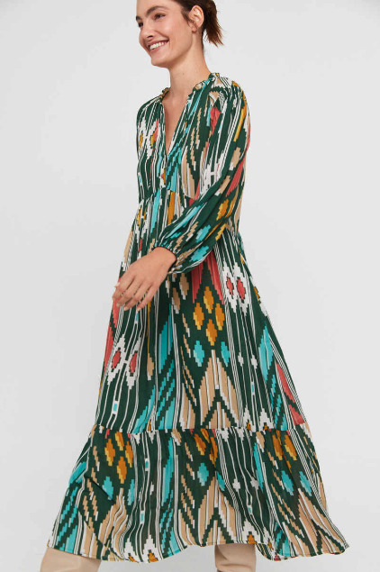 vestido estampado cortefiel
