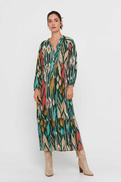 vestido estampado cortefiel