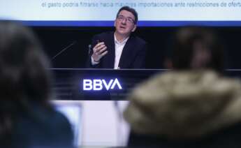 El director de BBVA Research y economista jefe de Grupo BBVA, Jorge Sicilia durante la presentación del informe 'Situación España' en Madrid. EFE/Juan Carlos Hidalgo