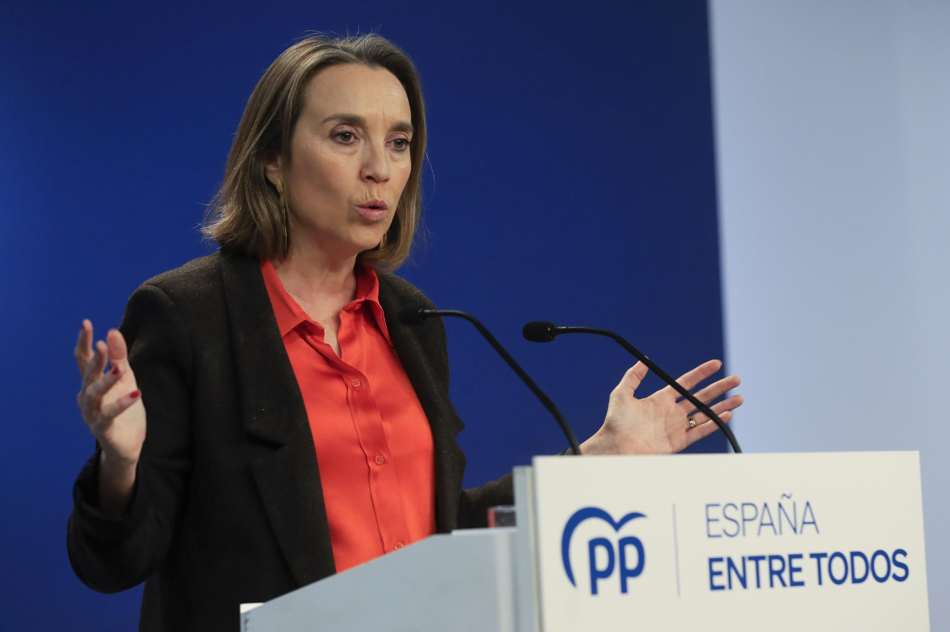 La secretaria general del PP, Cuca Gamarra. Foto: EFE/ Fernando Alvarado